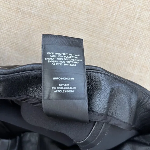 Sunday Best Black Faux Leather Mini Skirt with Side Slit - Picture 4 of 10